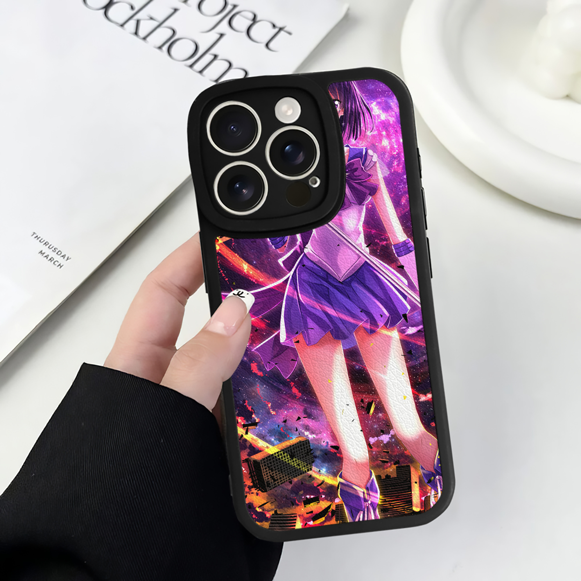 （画像用） 美少女戦士セーラームーン Sailor Moon 【iPhone 16シリーズ対応】シリコンスマホケース（レザー調） 材質：シリコン